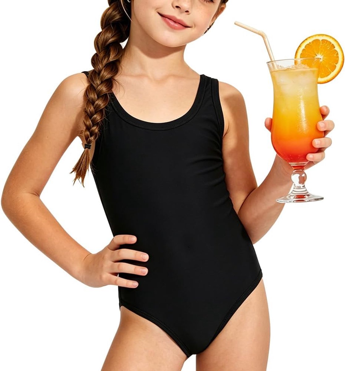 Eén-delig meisjes zwemkostuum - Stretch materiaal - Comfortabel en snel drogend - Ideaal voor zwembad en strand - ShopVlot