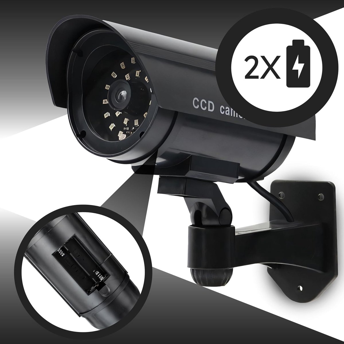 Dummy camera buiten binnen - draaibaar - weerbestendig - verhoogt veiligheidsgevoel - ShopVlot