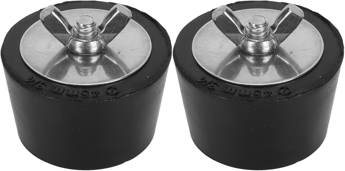 Pool winterplug 45mm - rubber en roestvrij staal - voorkomt waterschade - ideaal voor onderhoud - ShopVlot