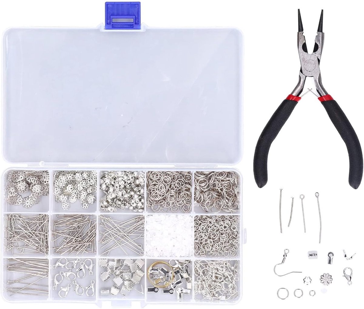 Kralen en sieraden reparatiekit - 15-delige set - premium gereedschap - ideaal voor creatief gebruik - ShopVlot