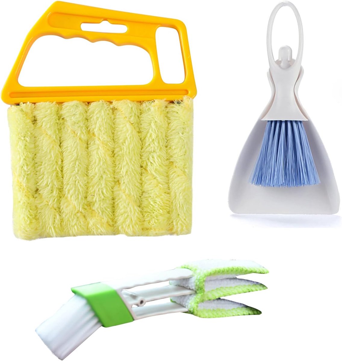 Blindcleaner microvezel borstelkoppen - Pack van 3 - Geschikt voor jaloezieën - Eenvoudig schoonmaken - ShopVlot