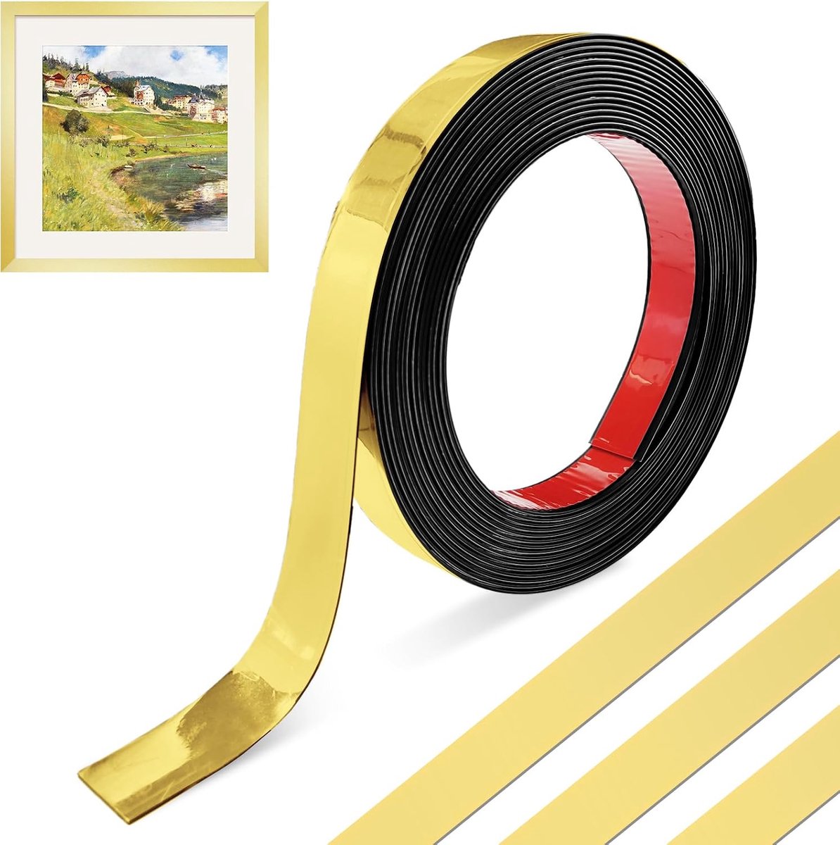 Decoratieve Moulding 12 m x 2 cm - Flexibele PVC Strips - Zelfklevend - Perfect voor Wanden en Meubels - ShopVlot