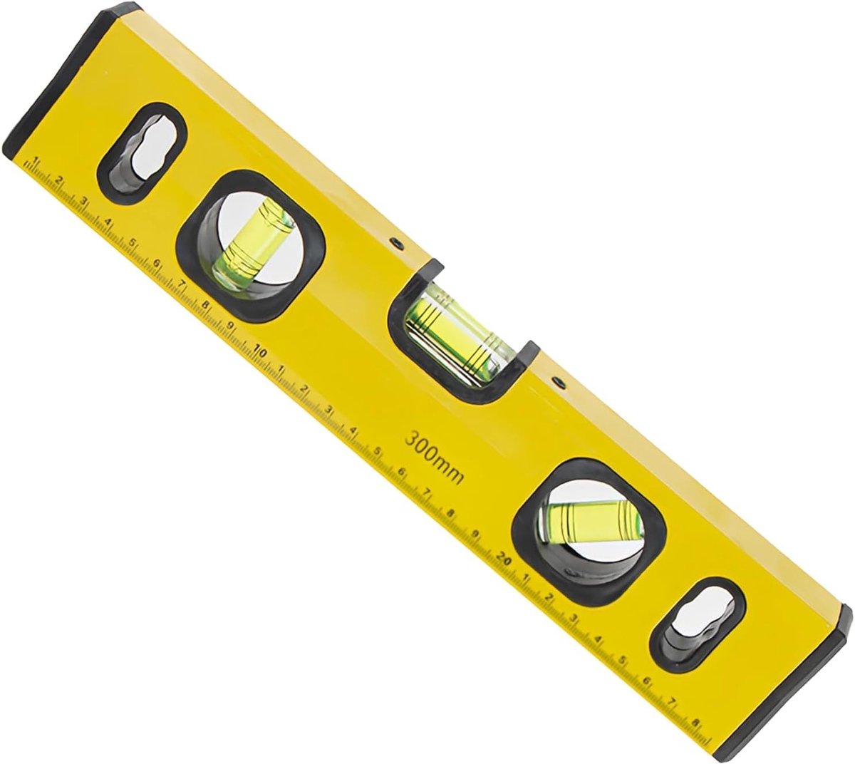 Waterpas - Geel - 30 cm - Aluminiumlegering met Magnetische Basis - Voor Doe-het-zelvers en Bouwplaatsmetingen