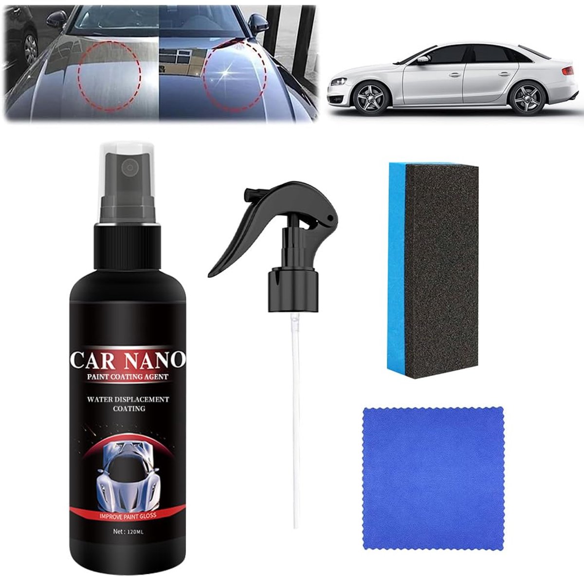 Krassen verwijder spray - Nano keramische coating - Beschermende laag - Eenvoudig reinigen - ShopVlot