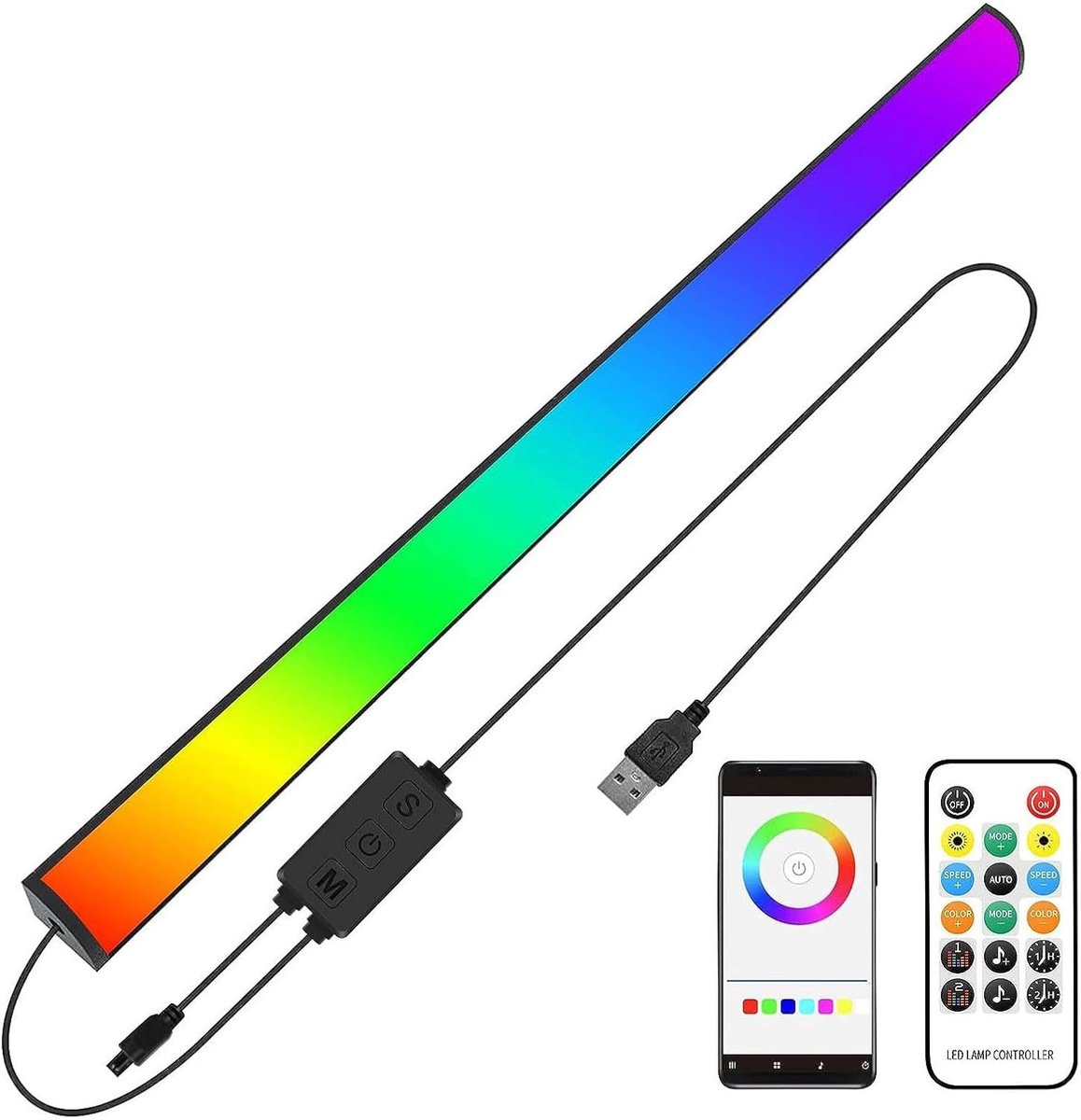 Monitor lamp bar scherm - LED display licht RGB - met afstandsbediening - voor gaming en lezen - ShopVlot