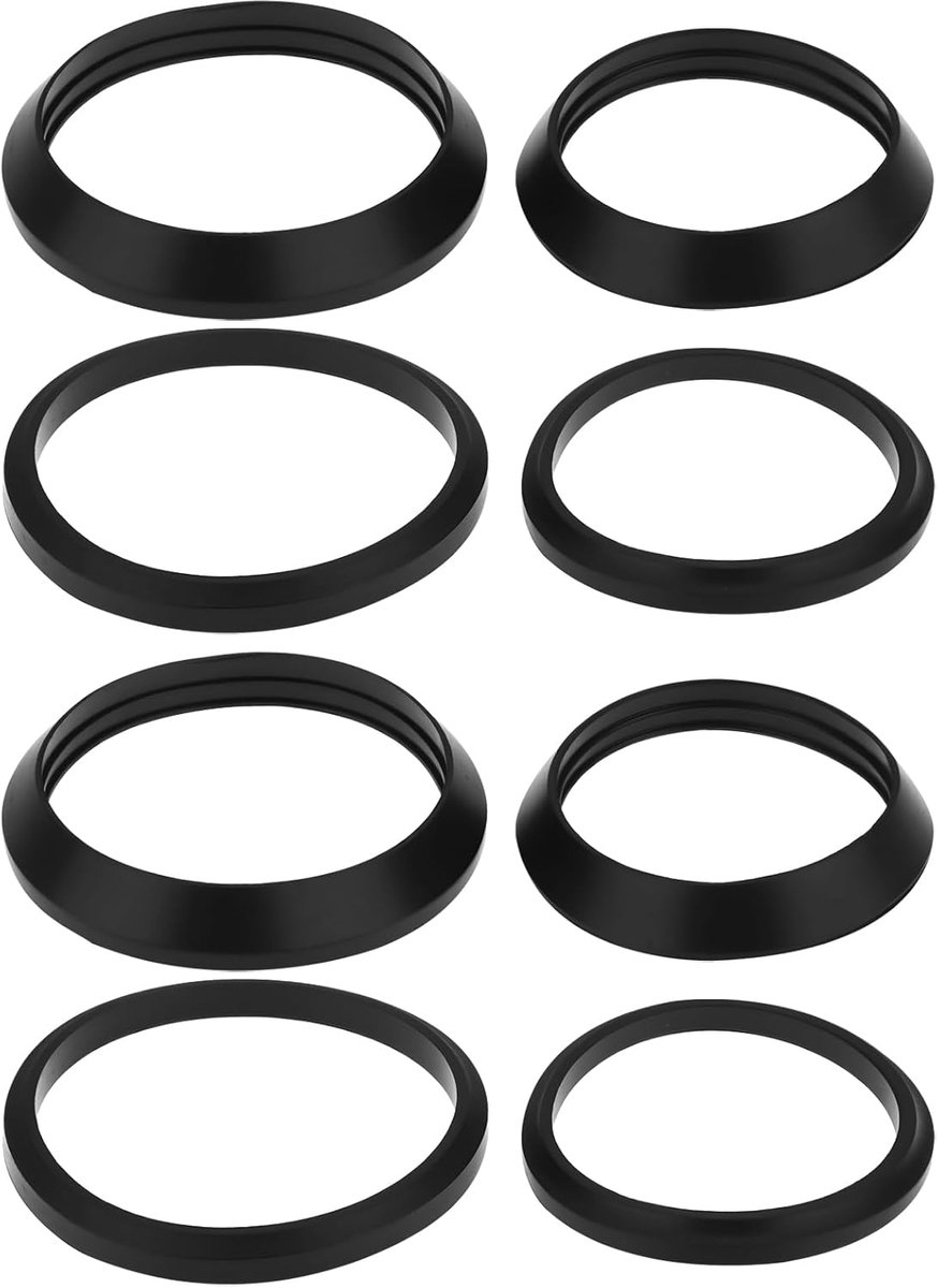 Rubberen Wasmachine Set 8Pcs - 1 1/4 en 1 1/2 inch - Tapered en Plat - Geschikt voor Sanitair - ShopVlot