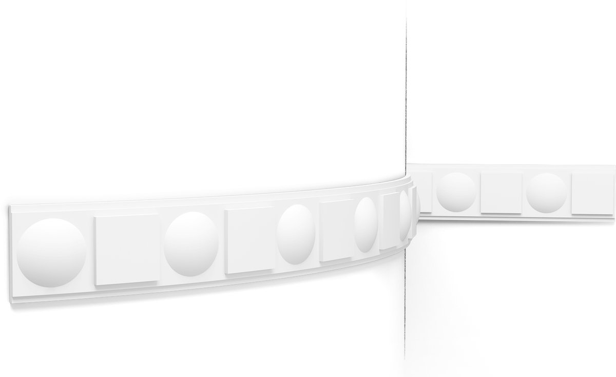 Wandlijst Orac Decor P9902F LINK Fries Flexibele lijst Decorative element Kroonlijst Lijstwerk Sierlijst Art déco stil wit 2 m