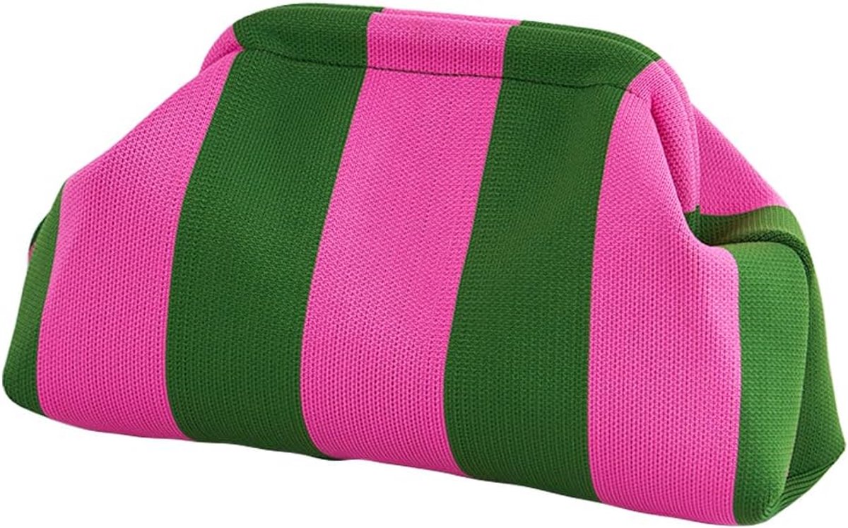 Dames tas met strepen - grote gebreide tas - modieus ontwerp - perfect voor dagelijks gebruik - ShopVlot