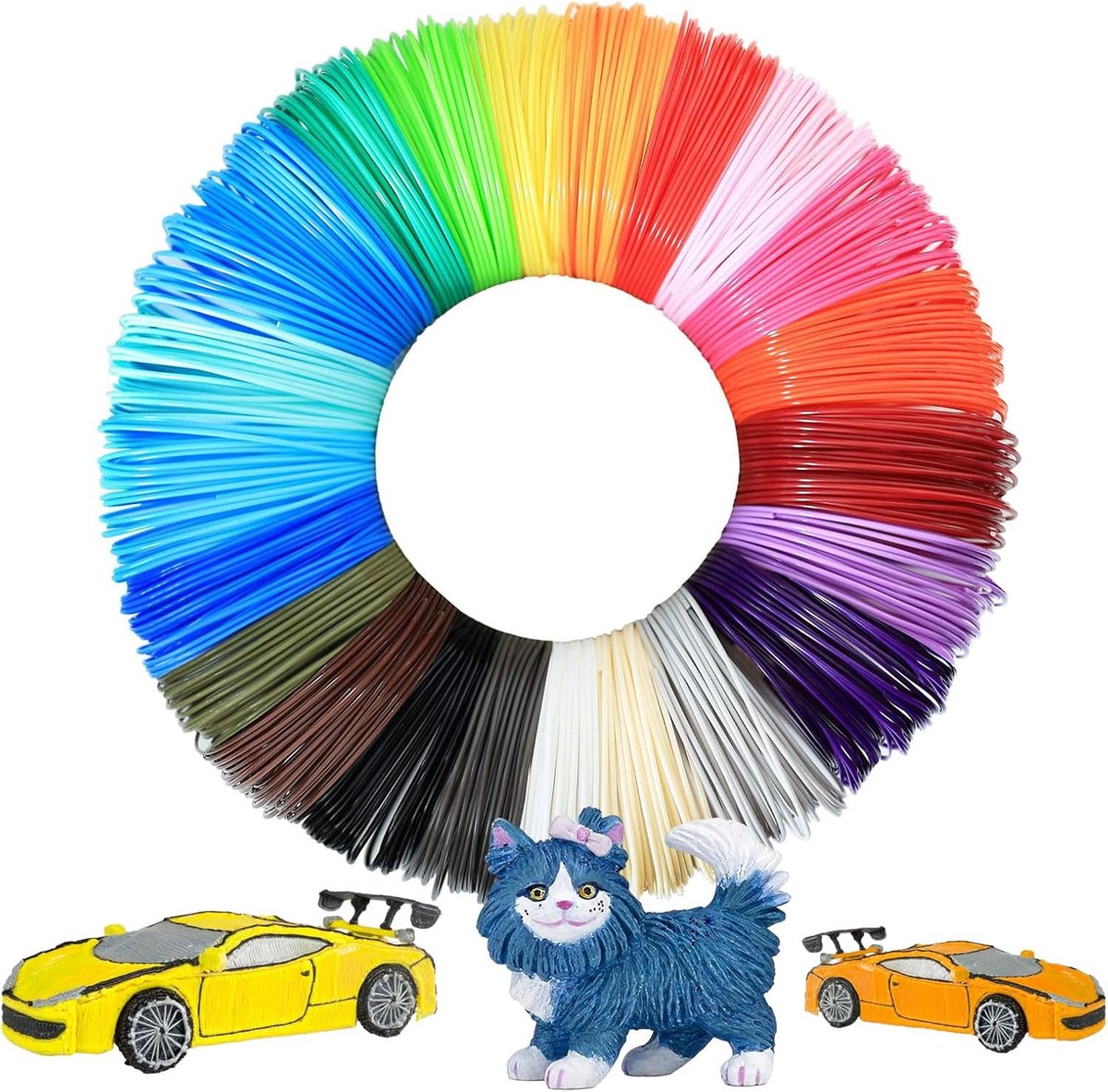 3D pen filament PLA, 30 colors PLA filament 3D pen 1.8mm per 5m total 150m, 3D pen colors, 3D pen accessories - ShopVlot