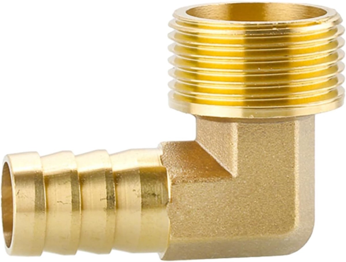 1 Inch Slang T-stuk 90 Graden Elbow Verbinding voor Slangen, Mannelijke Draad Aansluiting voor Lucht, Water en Olie (19mm)