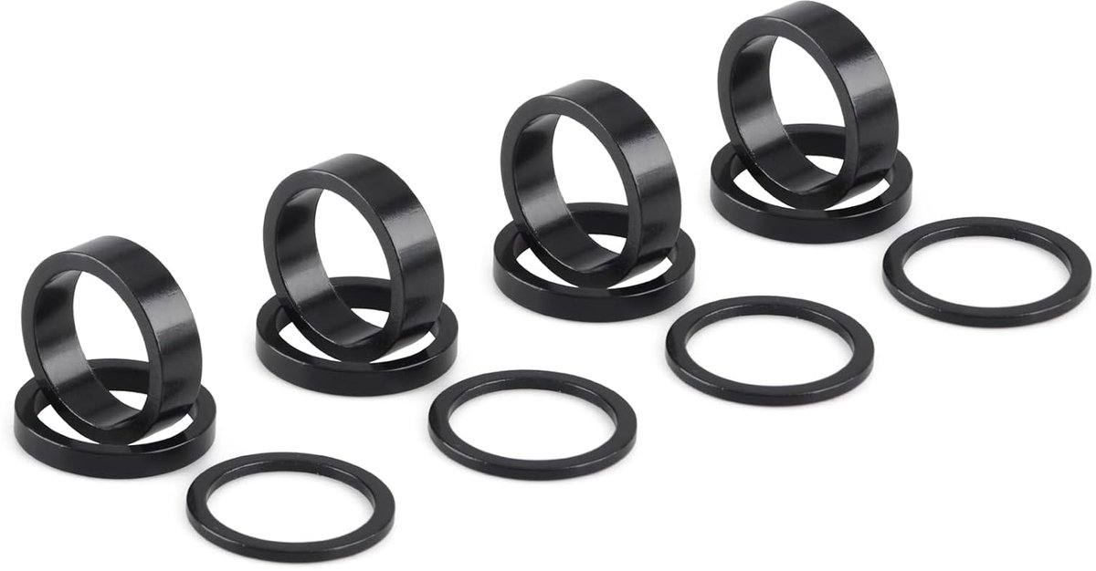 Azarxis Bicycle Headset Spacer 12Pcs Bicycle Handlebar Stem Spacers Set Fit 28.8cm Stem for MTB BMX Mountain Road Bike - ShopVlot