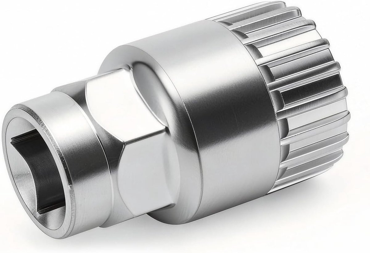 Bodemlager gereedschap voor fietsen, binnenlager sleutel met 20 tanden, ideaal voor het verwijderen en installeren van lagers en crankshaft lagers met 24 mm sleutel of 1/2 inch ratel