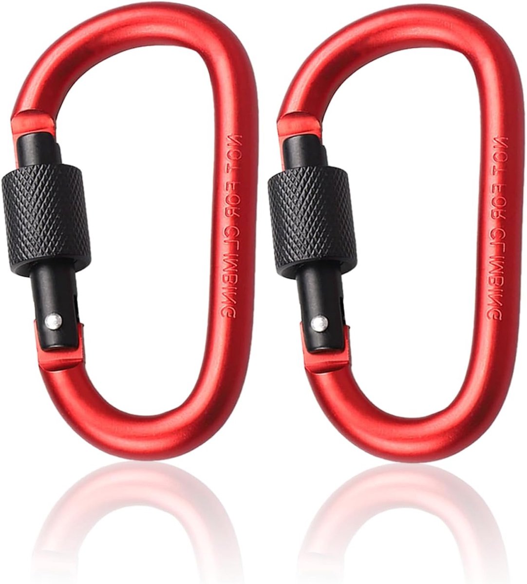 Carabiner Clip 7,5 cm - ijzer - non-locking - ideaal voor sleutels - ShopVlot