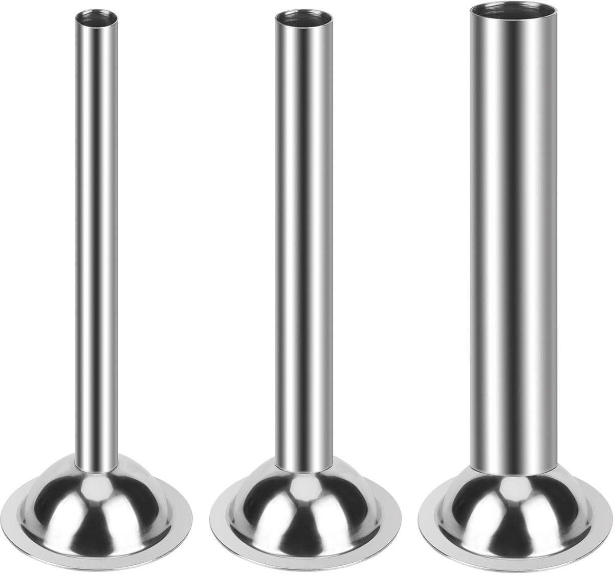 Sausage Filler Tubes 3pcs - RVS - Verschillende maten - Voor eenvoudig worst vullen - ShopVlot