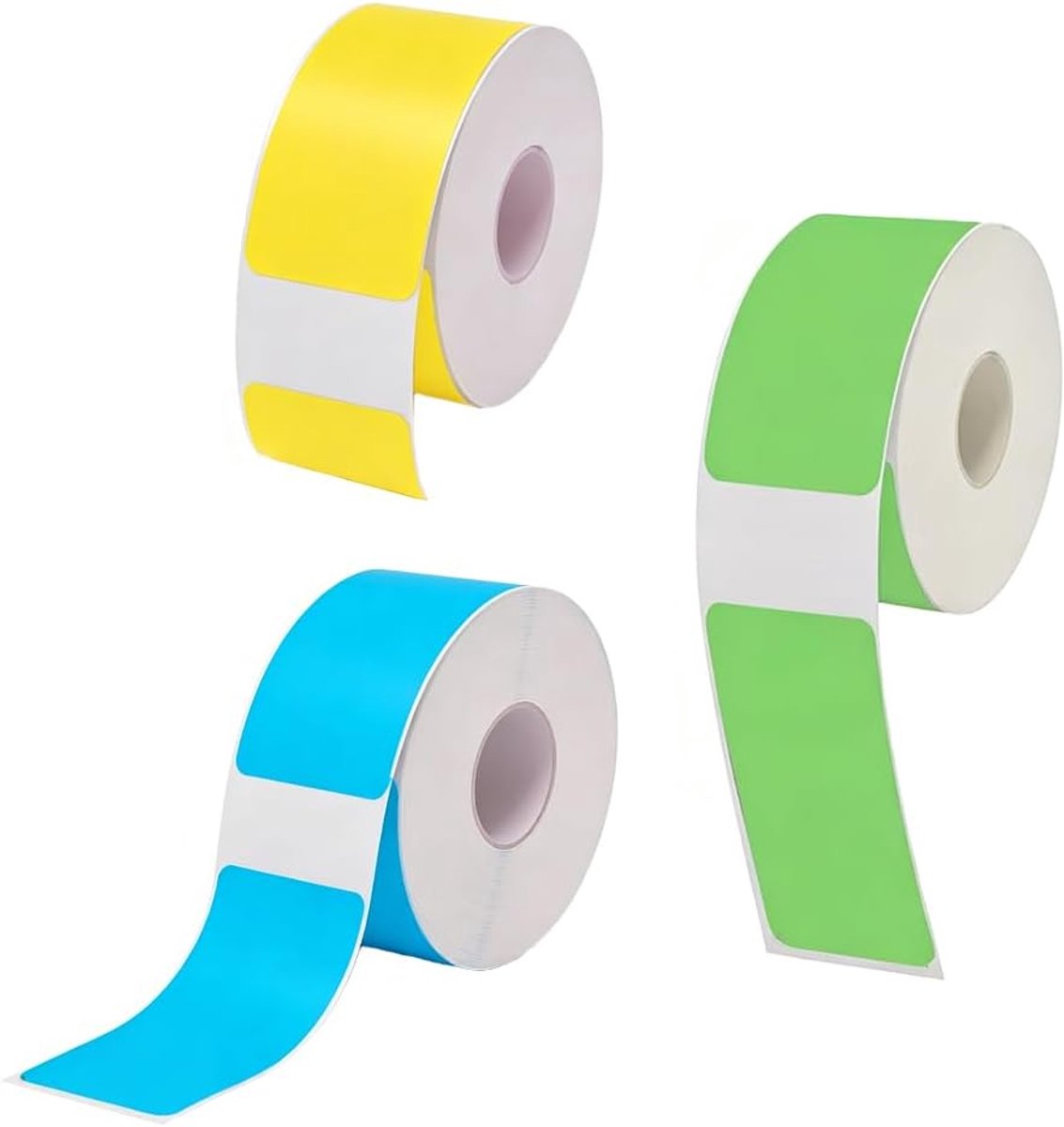 Thermische etiketten set van 3 rollen 12 x 40 mm - zelfklevend - water- en oliebestendig - ShopVlot