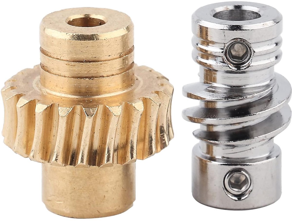 Wormwielset 10:1 - Bronzen Worm Gear - Duurzaam Metaal - Compacte Overbrenging - ShopVlot