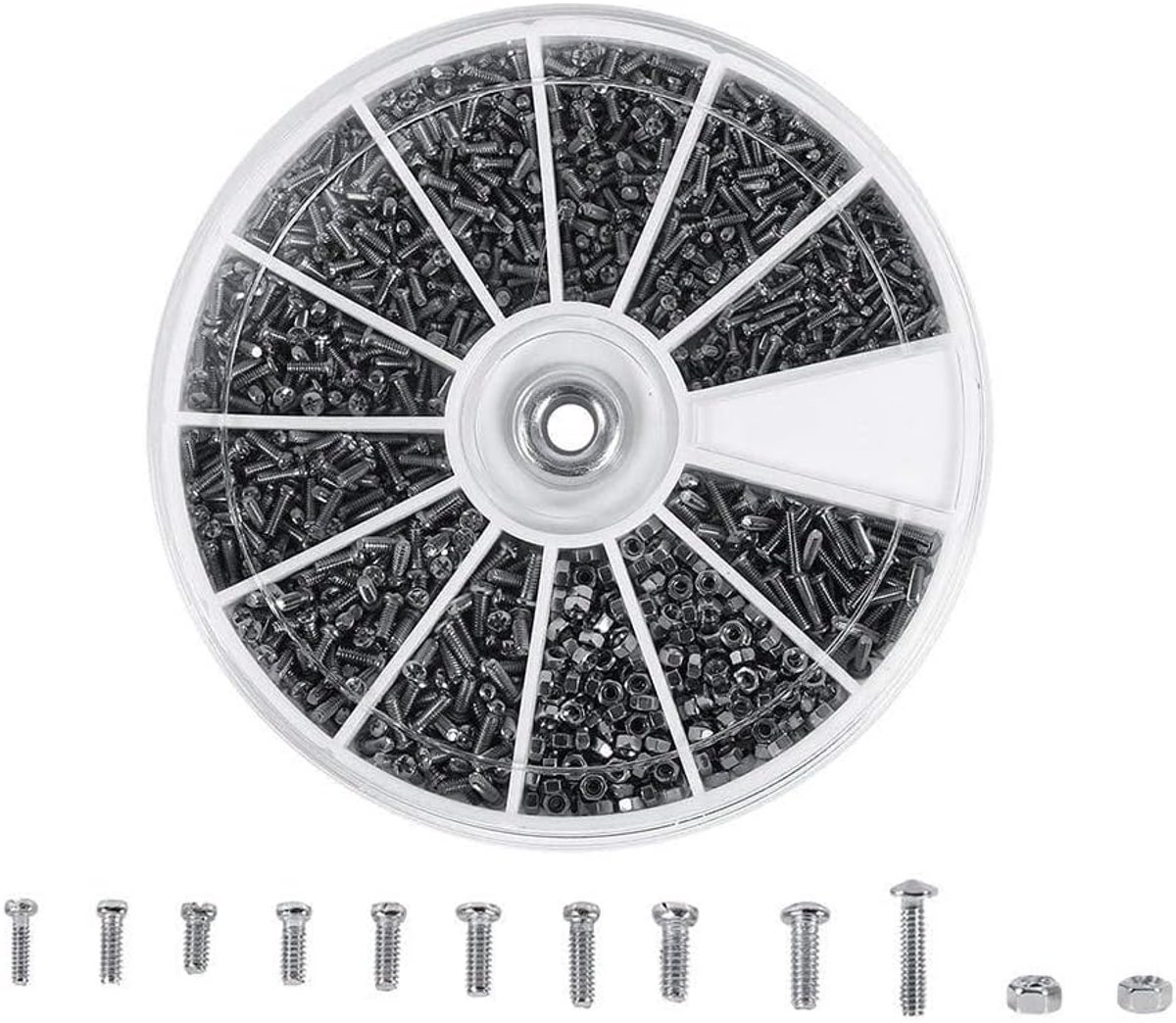 Schroeven set 600 stuks - M1 M1.2 M1.4 M1.6 - roestvrij staal - ideaal voor horloges en brillen - ShopVlot