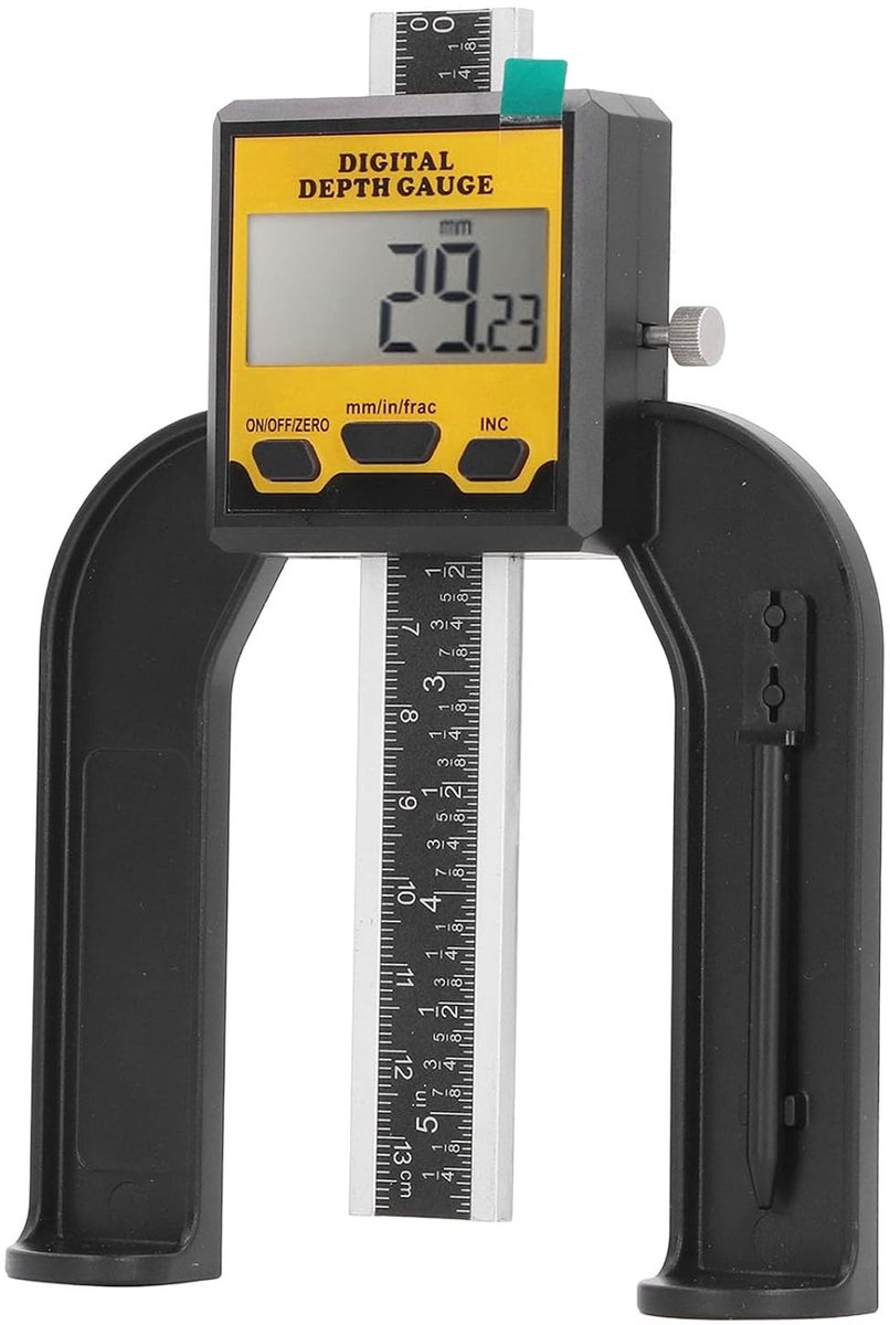 Digitale dieptemeter - 0,01 mm resolutie - magnetische basis - nauwkeurige houtbewerkingsmeting - ShopVlot