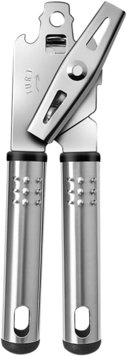 Handmatige blikopener - roestvrij staal - ergonomische handgreep - ideaal voor senioren - ShopVlot