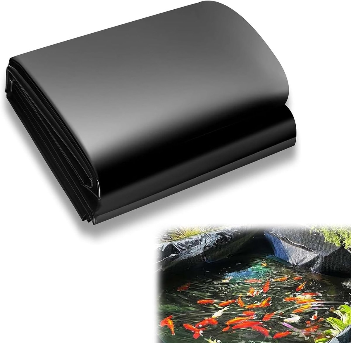 Pond liner 2 x 3 m - HDPE materiaal - Waterdicht en lekvrij - Ideaal voor vijvers en fonteinen - ShopVlot