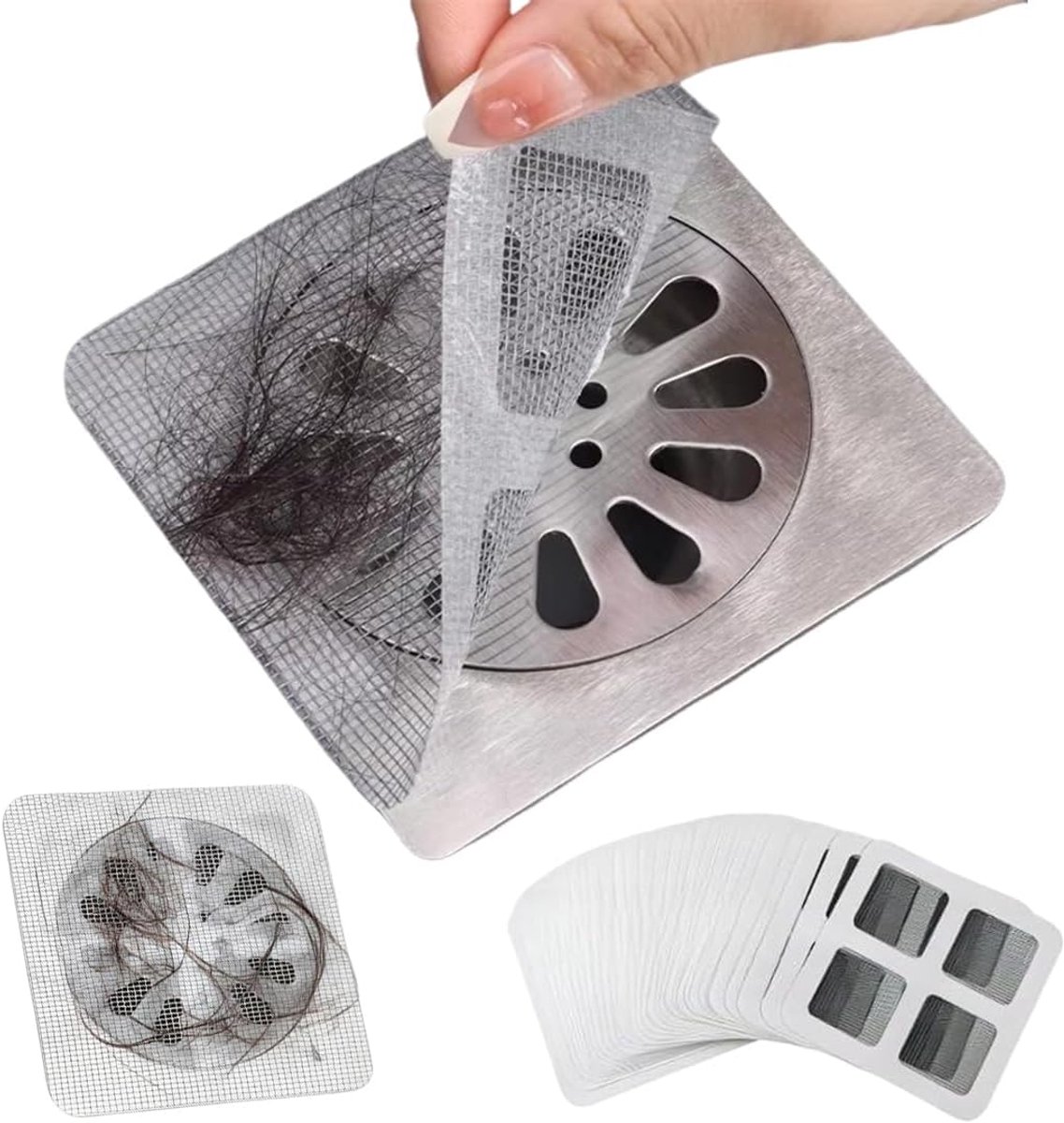 Douchefilters voor haar 60 stuks - voor badkamer en keuken - voorkomt verstoppingen - eenvoudig te gebruiken - ShopVlot