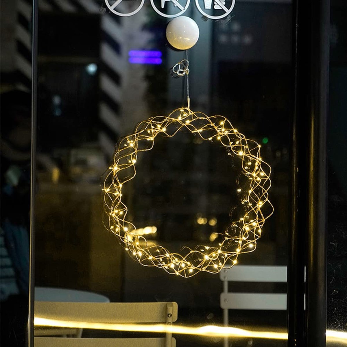 Solidchoice - LED Ronde Raamverlichting voor Feestdecoratie