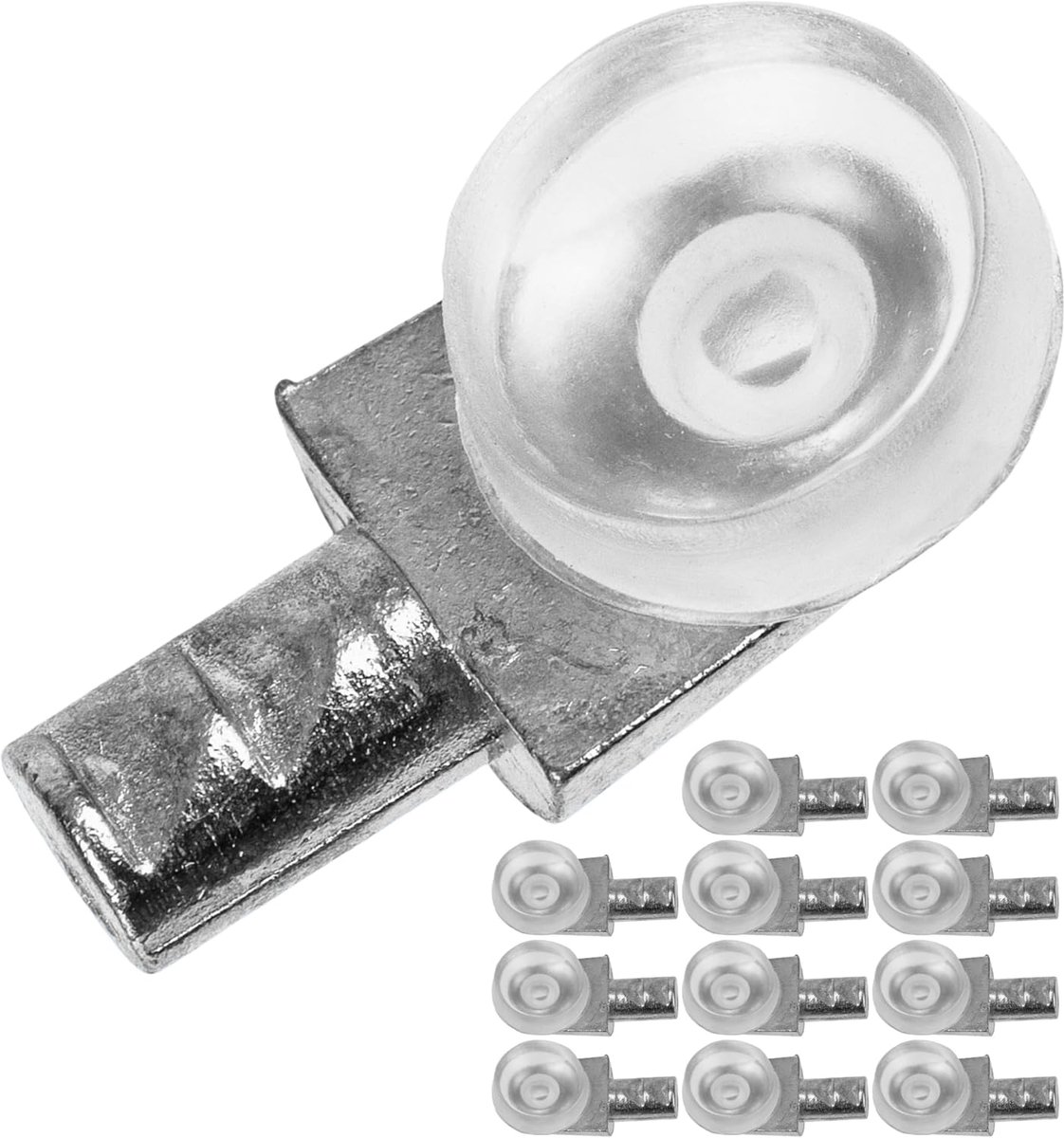 Planksteun 12 stuks - 5 mm gatdiameter - massief staal - roestvrij en met zachte pad - ideale ondersteuning - ShopVlot