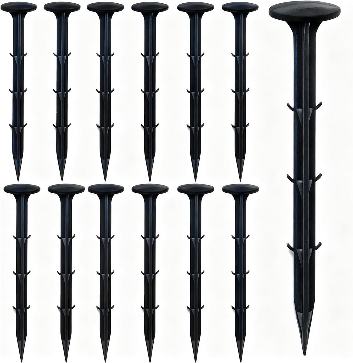 Grondpinnen 11cm - zware kwaliteit - kunststof - ideaal voor het vastzetten van onkruiddoek - ShopVlot