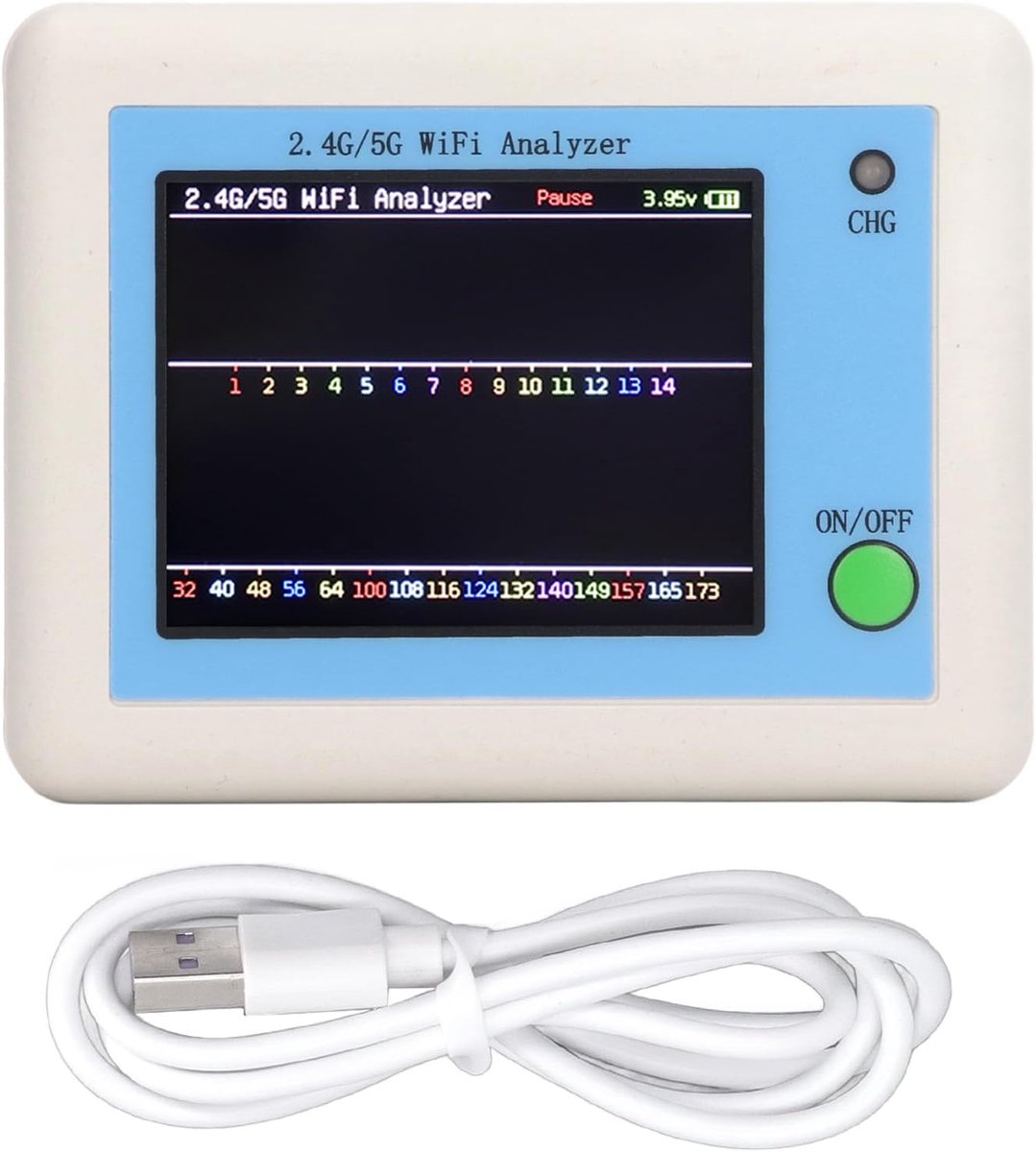Wifi Analyzer - 2.4 inch kleurendisplay - Dual Band netwerk tester - signaalsterkte optimalisatie - ShopVlot
