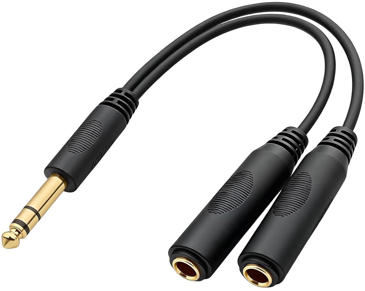 6.35 mm splitter kabel 20 cm - robuust - voor stabiele audio-overdracht - ideaal voor audioapparaten - ShopVlot