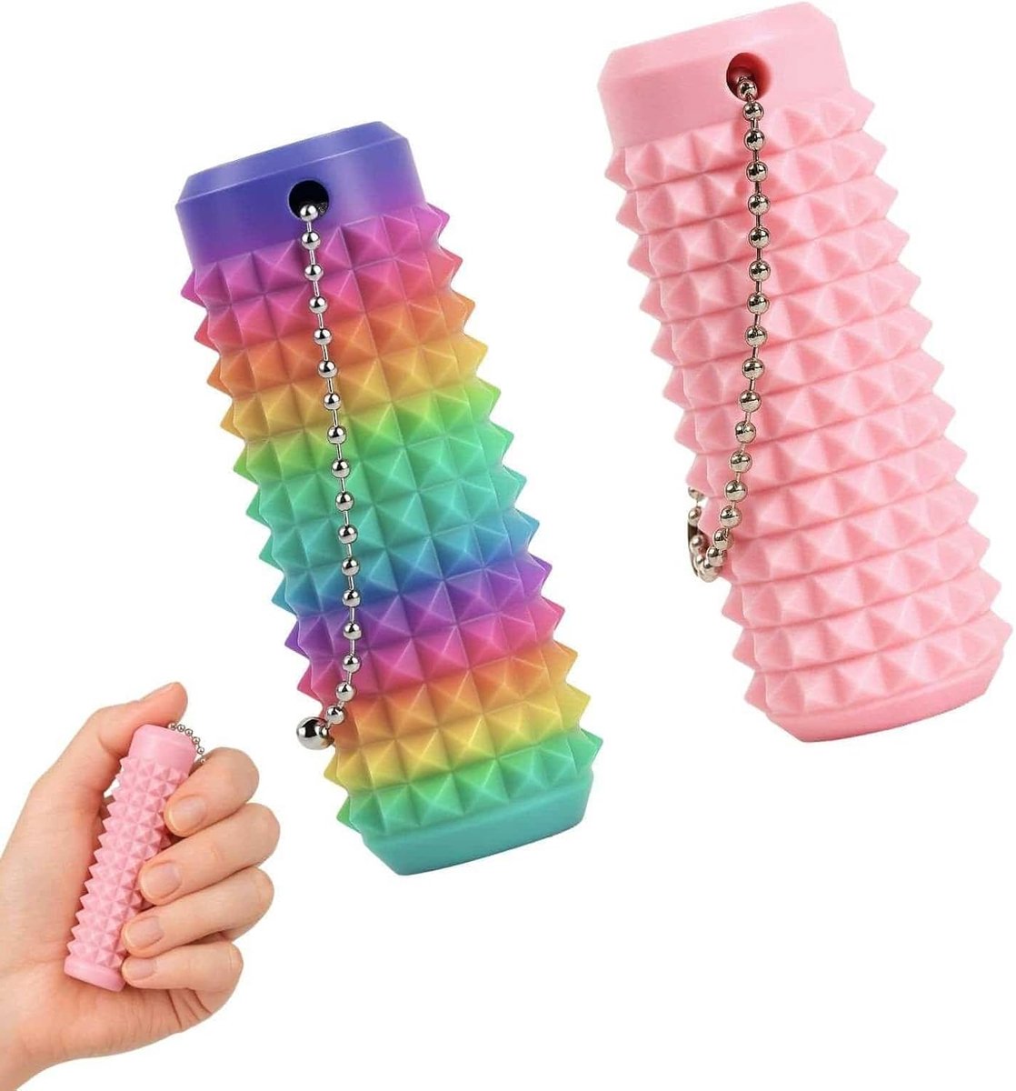 Acupressuurballen set van 2 - kleine metalen massageballen - stressverlichting - ideaal voor handen en voeten - ShopVlot