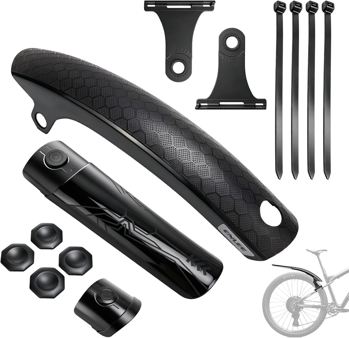 Spatbordenset fiets 24-29 inch - verstelbaar - gatvrije montage - bescherming tegen modder en spatwater - ShopVlot