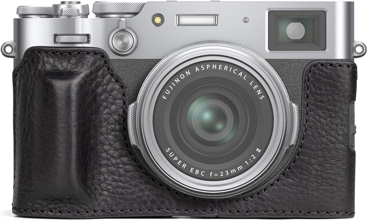 Camera hoes voor Fujifilm X100VI - Echt leer - Onderste opening en handvat - Bescherming voor je camera - ShopVlot