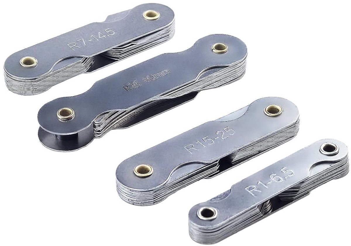 Radius gauge set 4 stuks - roestvrij staal - veelzijdige meetinstrumenten - nauwkeurige metingen - ShopVlot