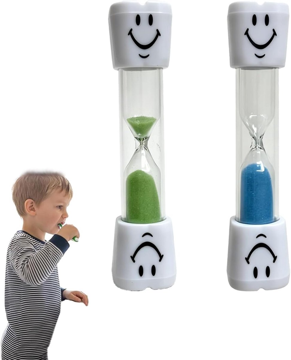 Zandlopers voor kinderen 3 minuten - grappig smiley-design - robuust en veilig - perfect voor leren en spelen - ShopVlot