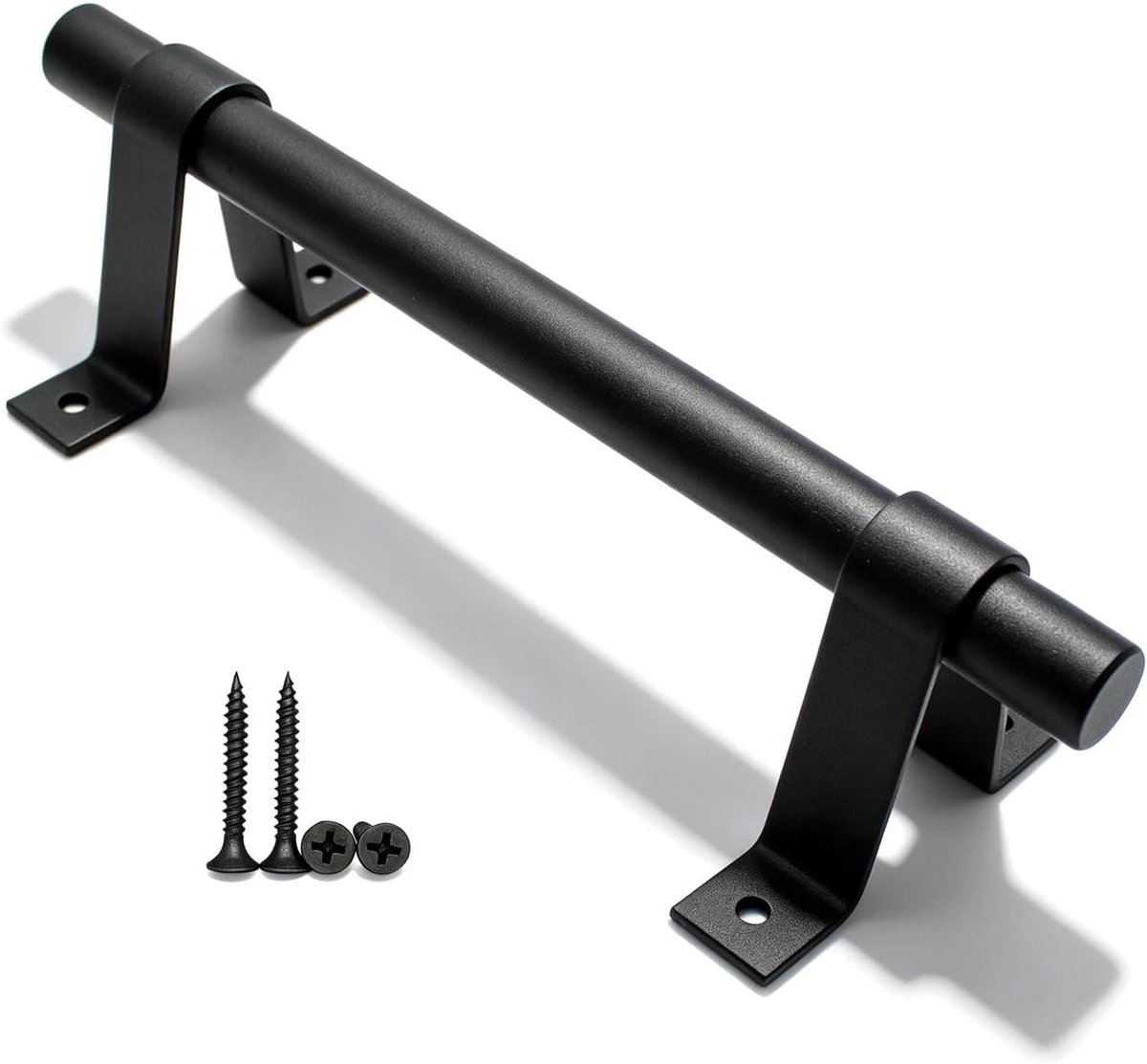 Schuifdeurknop 200mm - Zwart carbon staal - Stevige grip - Ideaal voor zware deuren - ShopVlot