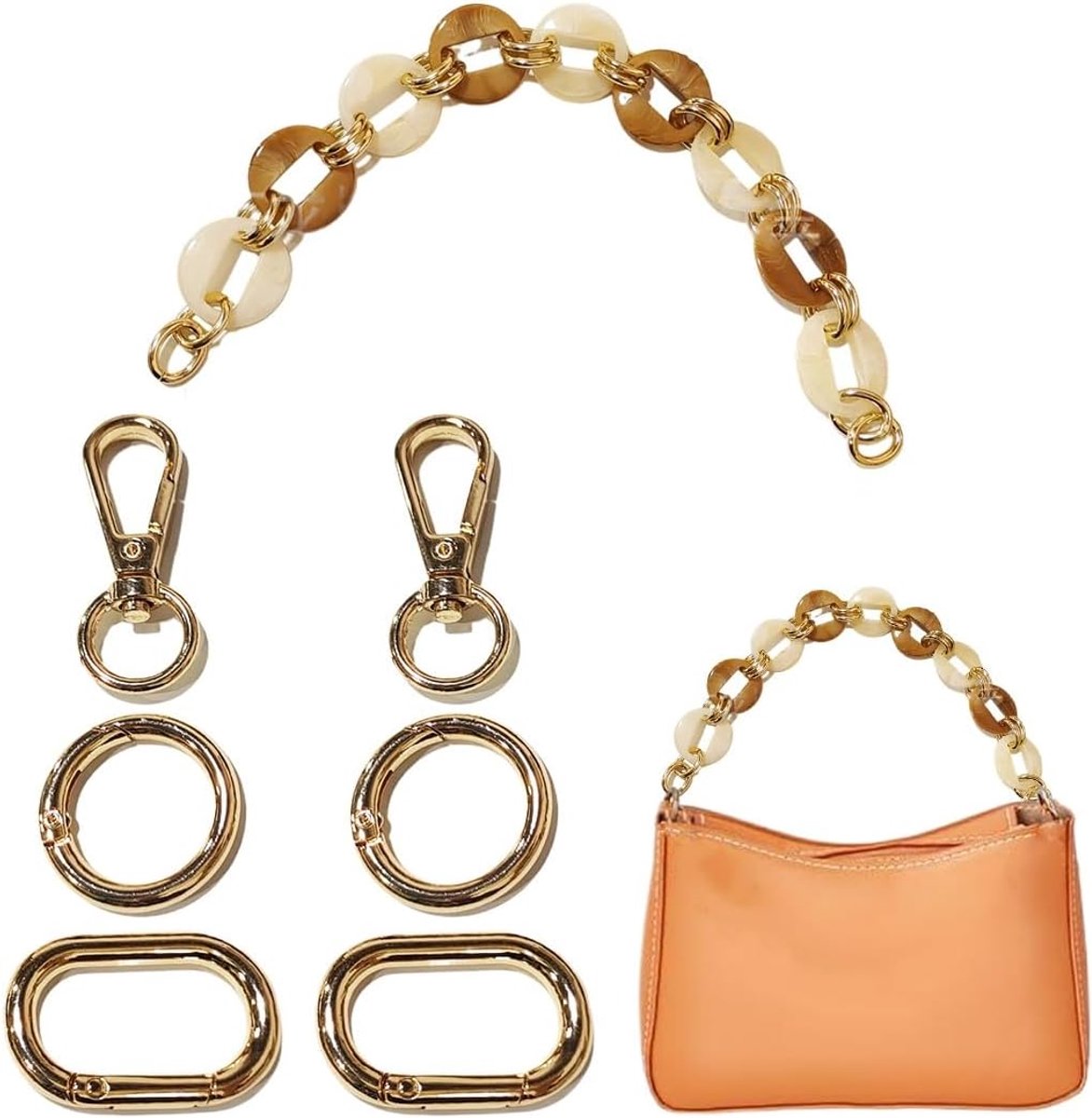 Schoudertas kettingen 440mm - Metalen ketting - Multikleur - Vervangende ketting voor handtassen - ShopVlot