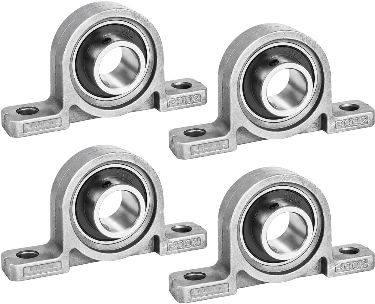 Pedestallager 15mm - Zinklegering - Set van 4 - Ideaal voor 3D-printers - ShopVlot