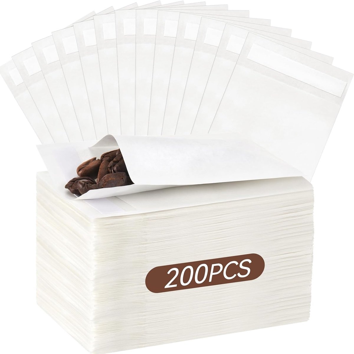 Tenare 200 Stuks 55 x 80 mm Bruiloftsconfetti Glazen Zakjes Hersluitbare Glazen Enveloppen, Papieren Cadeauzakjes - ShopVlot