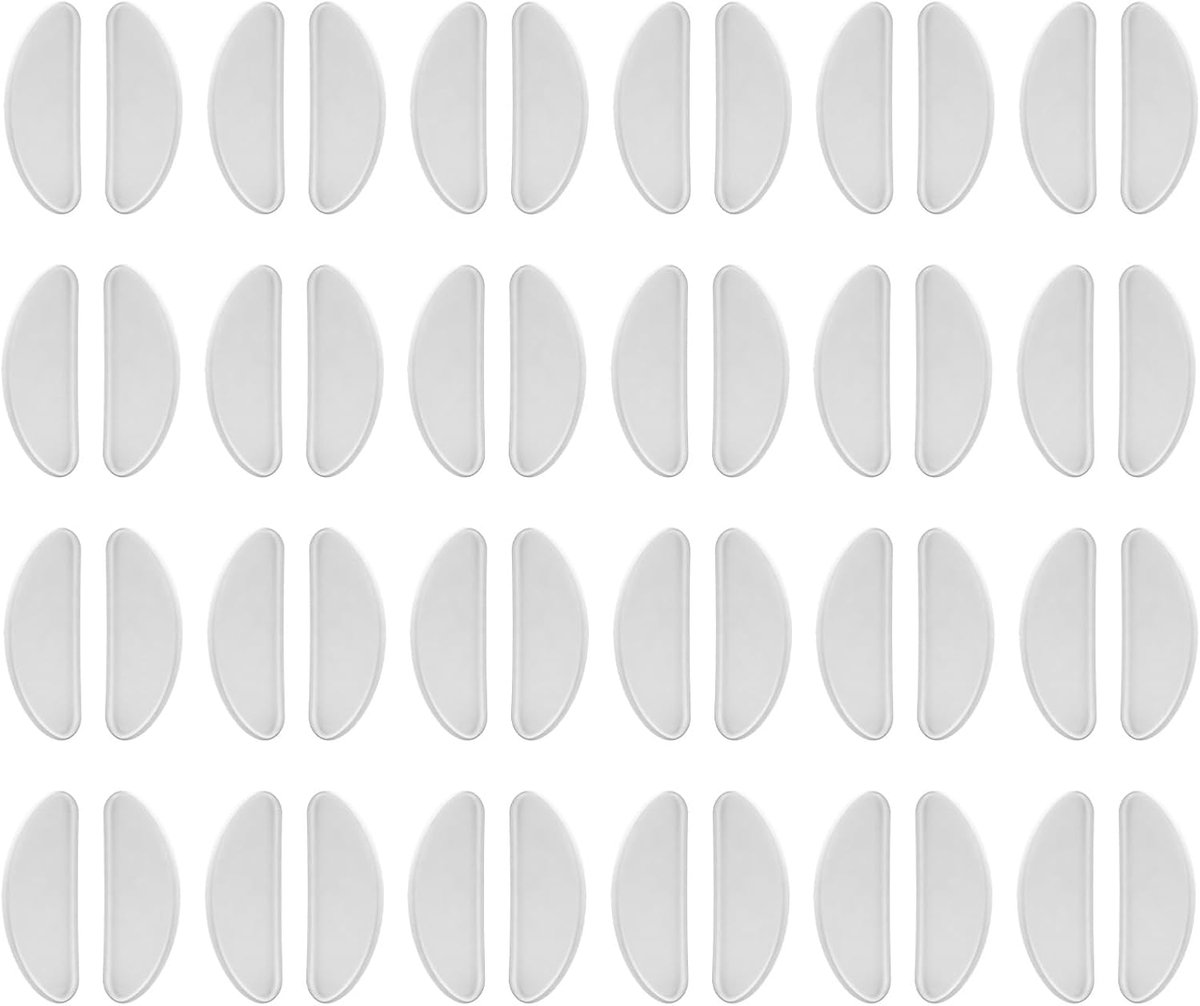 24 paar neuspads van siliconen, transparant, 1 mm, antislip, zelfklevend, voor brillen, zonnebrillen en lezen - ShopVlot