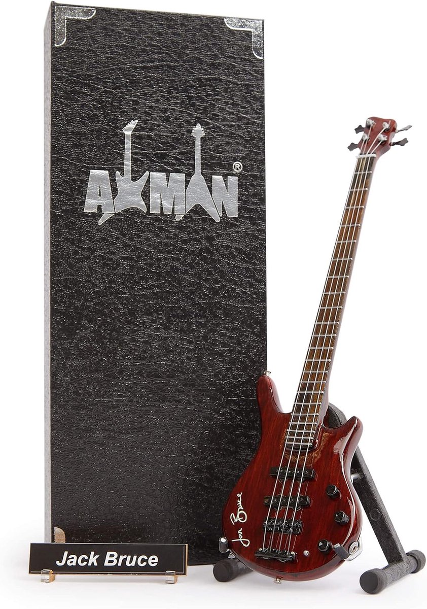 Jack Bruce (Cream): Thumb Bass - Miniature Guitar Replica - Music Gifts - Handmade Ornamental 1/4 Scale - ShopVlot