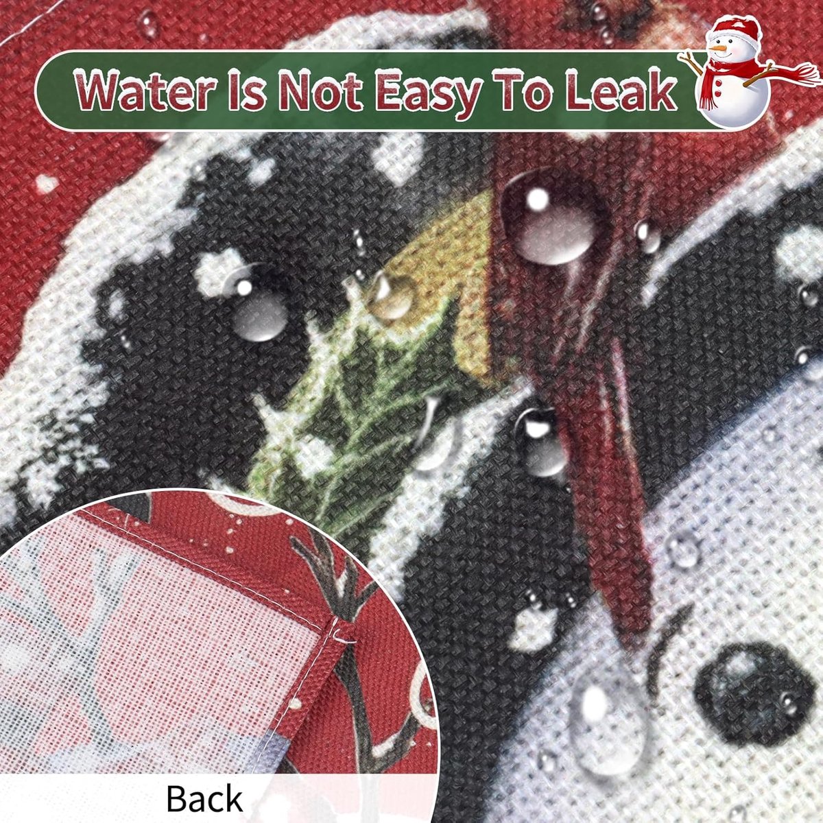6 Pcs Washable Placemats Christmas Linen Snowman Placemats for Christmas, Red Christmas Placemats, Christmas Placemat - ShopVlot