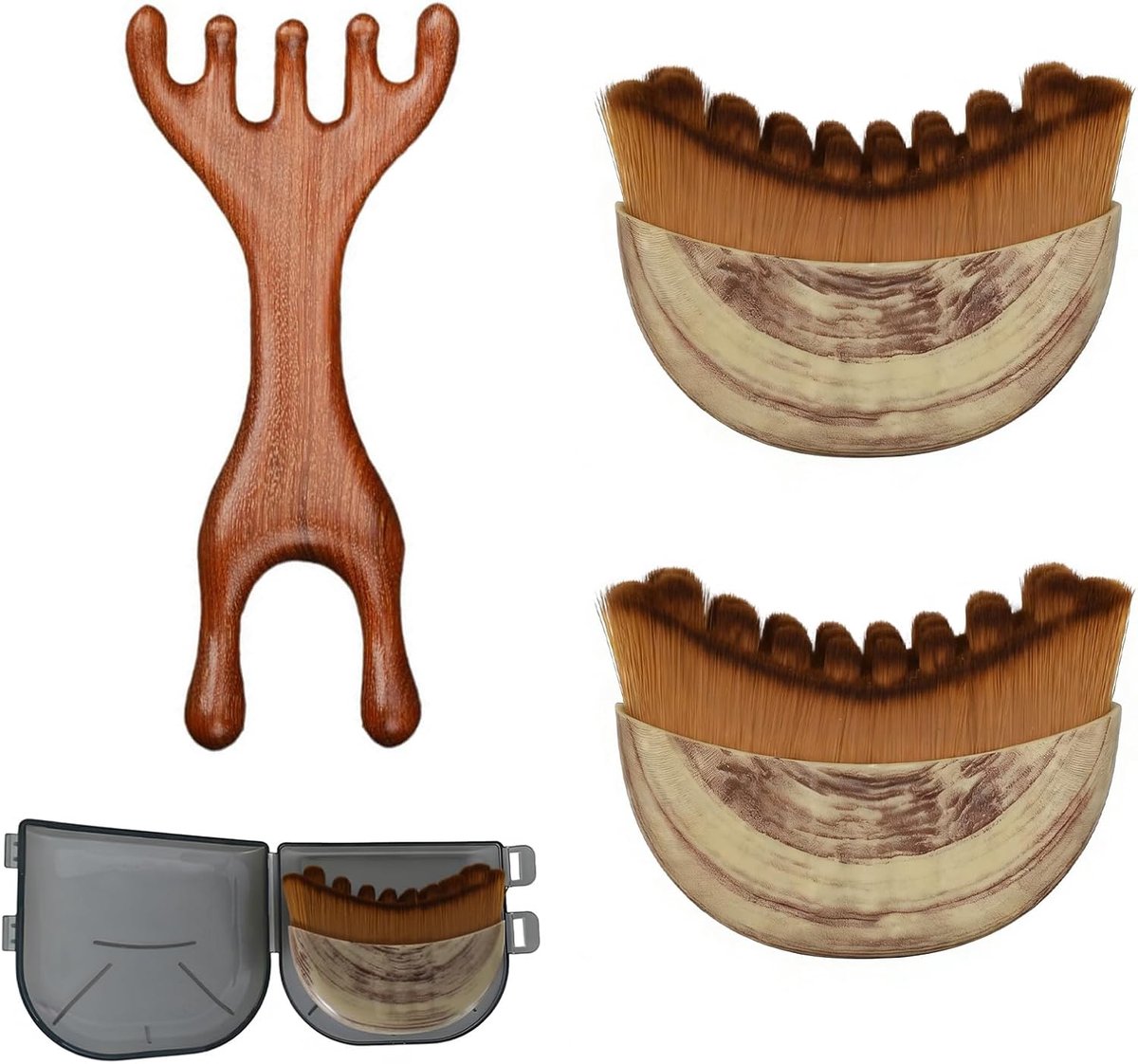 Gezichtsmassageset 3-delig - lymfatische borstel - zachte reiniging - bevorder lymfedrainage - ShopVlot