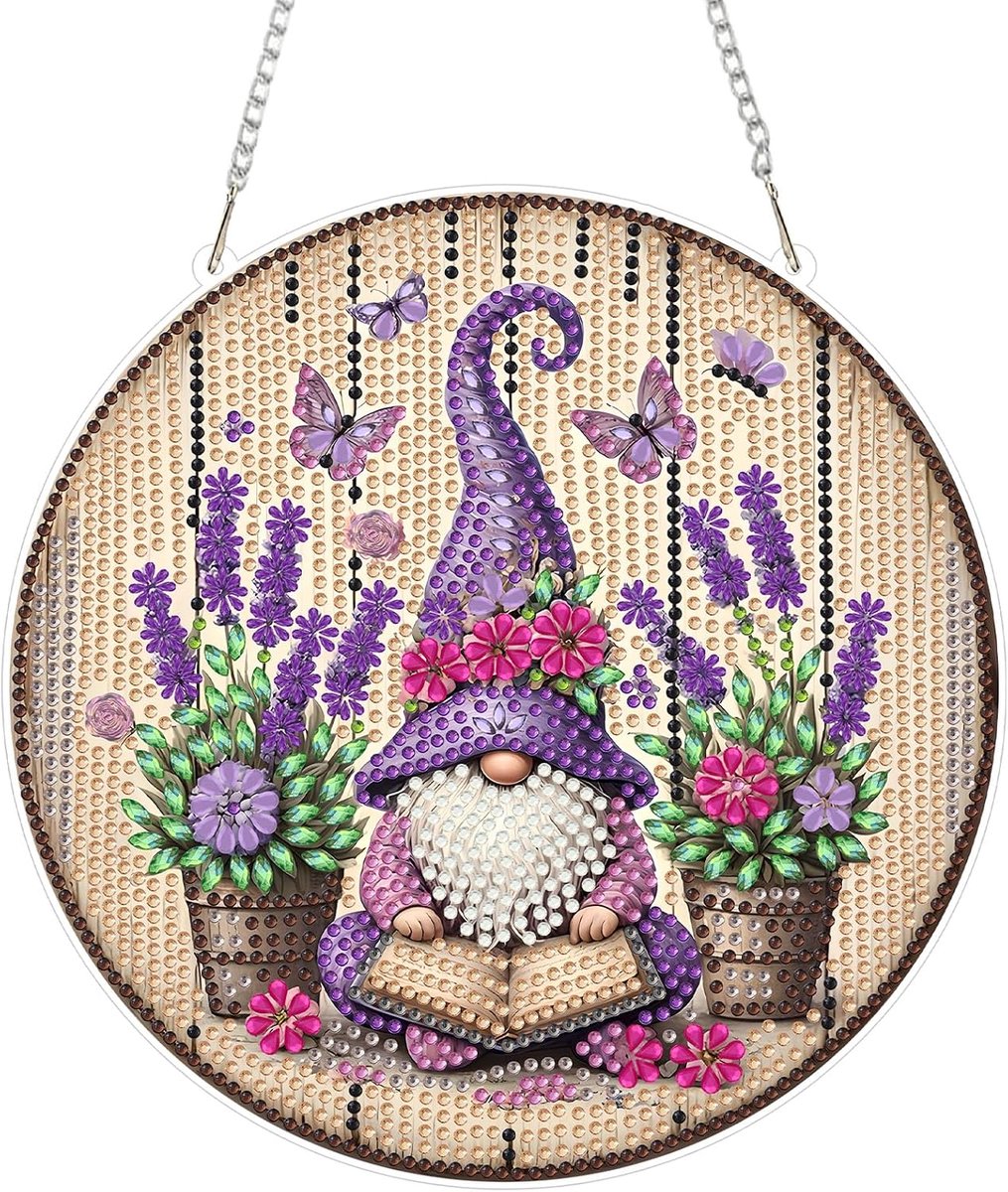 5D Diamant Hangornament - Lavendel Acryl Bord - DIY Schilderij Set - Creatieve Decoratie voor Huis en Tuin - ShopVlot