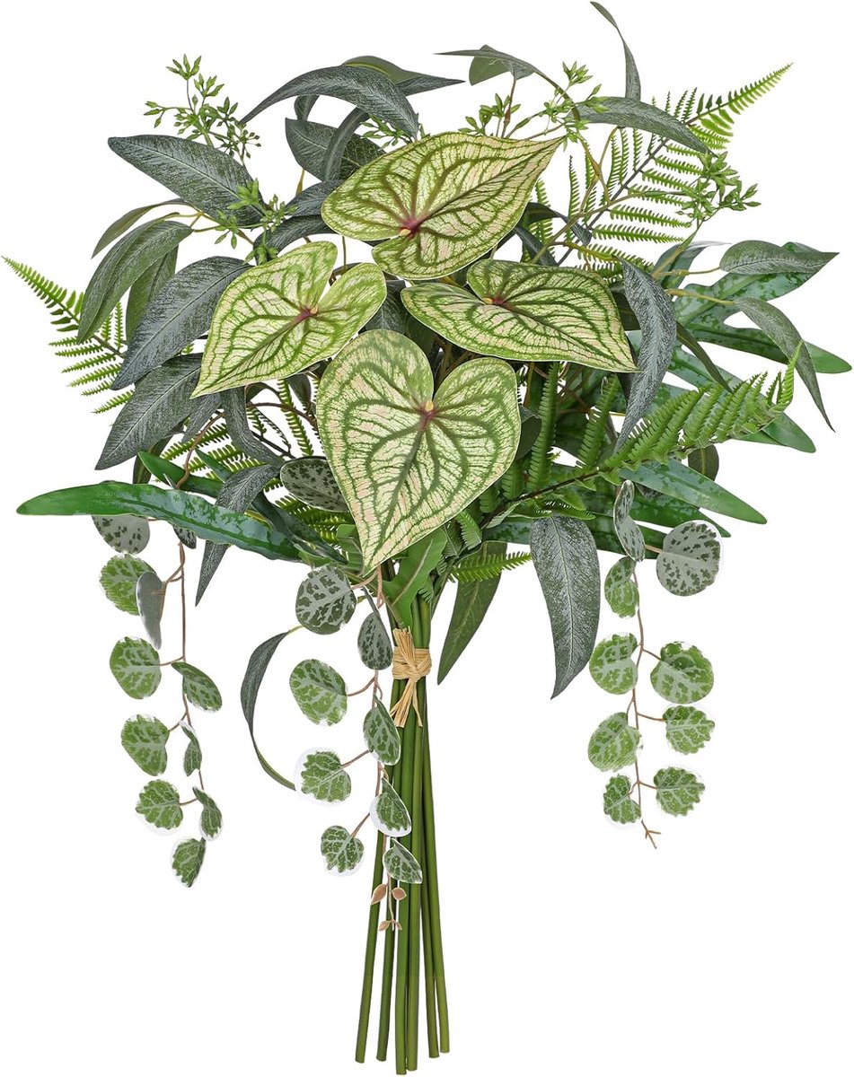 Eucalyptus kunsttakken 59 cm - kunstplanten - luchtige decoratie - perfect voor bloemschikking - ShopVlot