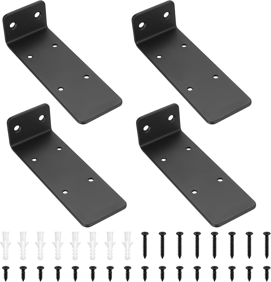 Zwevende plankdragers 14cm - zware kwaliteit staal - roestvrij en krasbestendig - perfect voor wandmontage - ShopVlot
