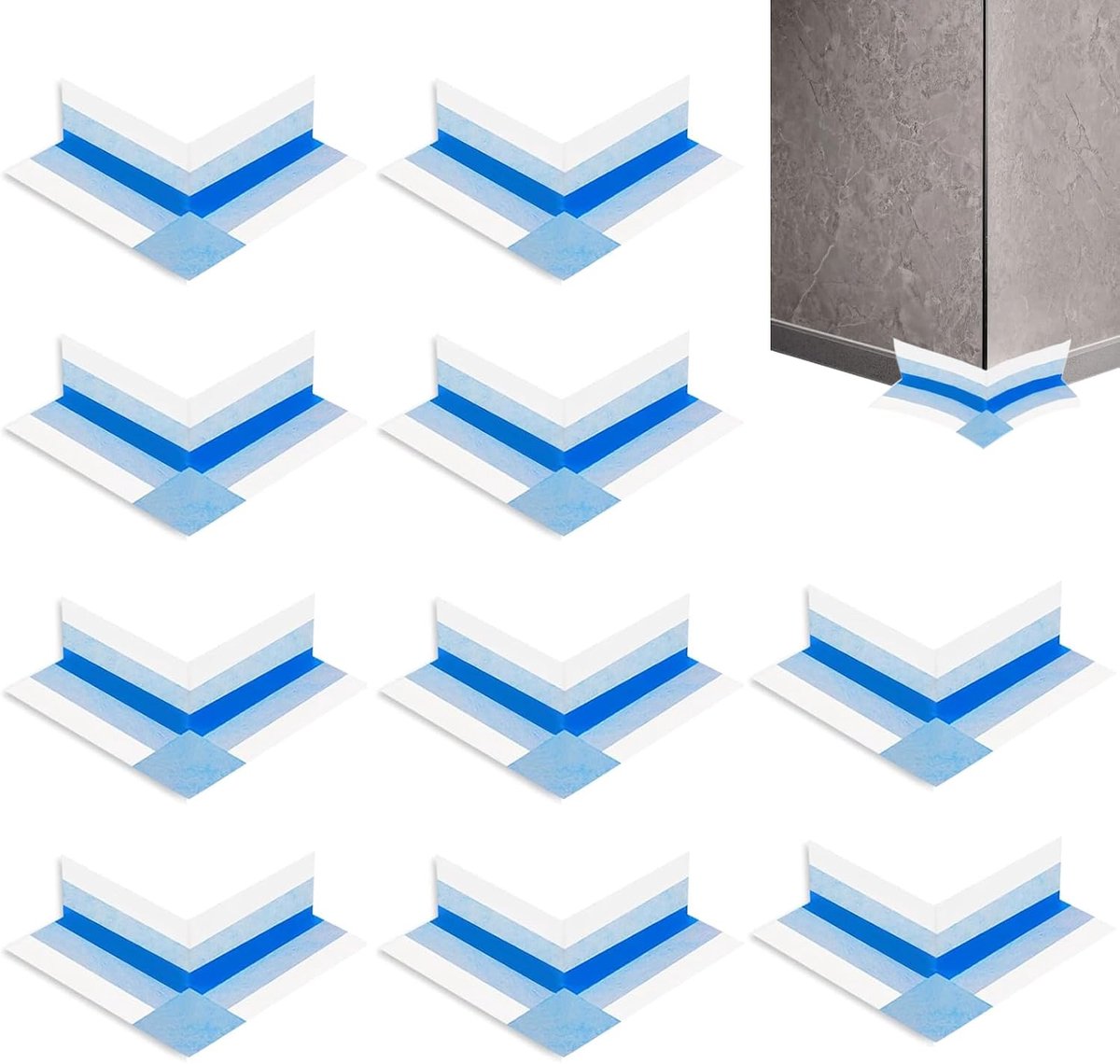 afdichtingshoeken 10 stuks - waterdicht - voor douche en badkamer - perfecte afdichting in natte ruimtes - ShopVlot