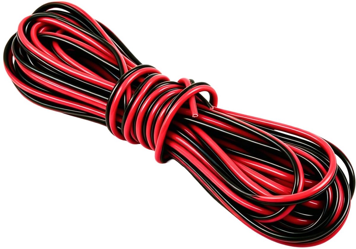 Elektrische kabel 22 AWG - 10 meter - vertind koperdraad - flexibel PVC voor apparaten - ShopVlot