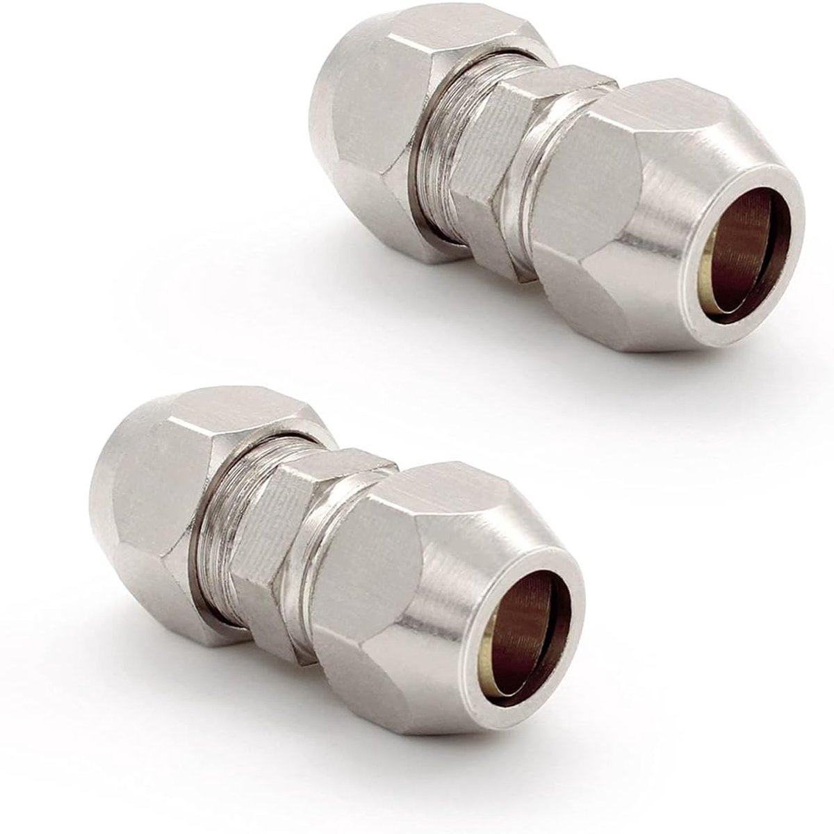 Koperen buisklem connector 8mm x 30mm - recht - voor hydraulische systemen - lekvrije verbinding - ShopVlot