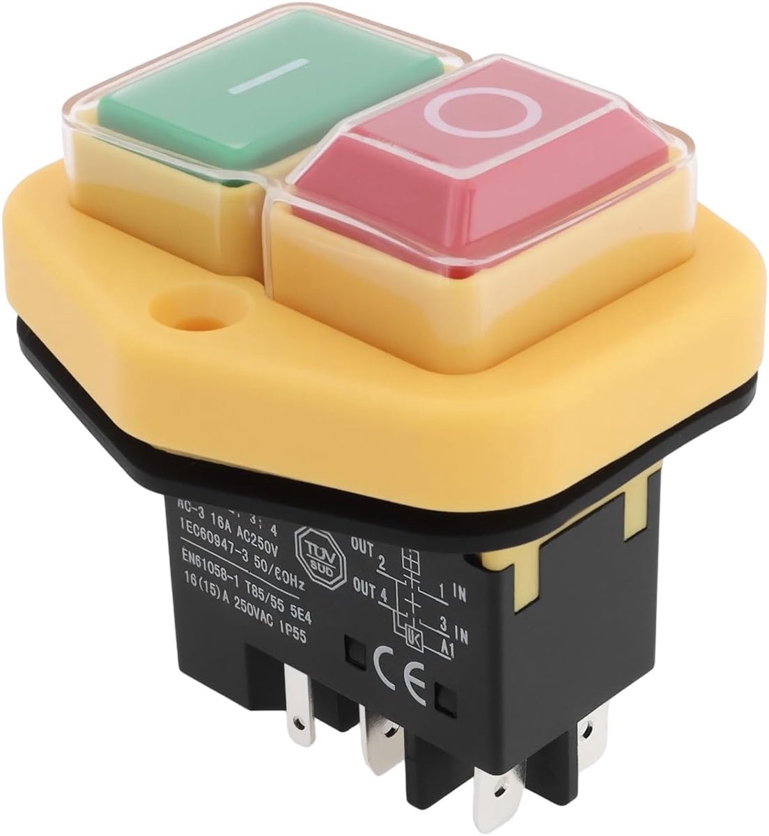 Cementmixer Aan/Uit Schakelaar 5 Pin - 220V-250V Compatibel - Voor Belle Minimix 150 - Betrouwbare Stroomcontrole - ShopVlot
